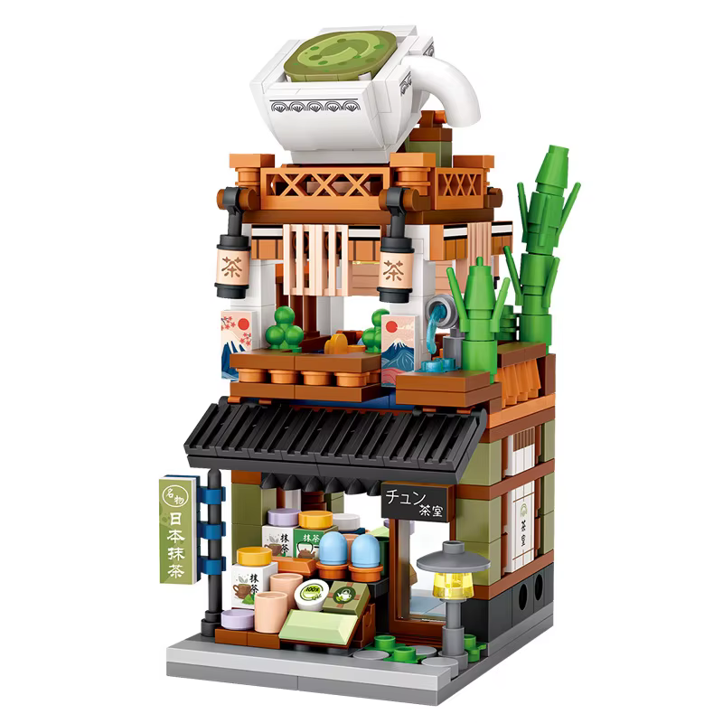 LOZ Mini Street View série boutique matcha japonaise Ramen cantine Kimono