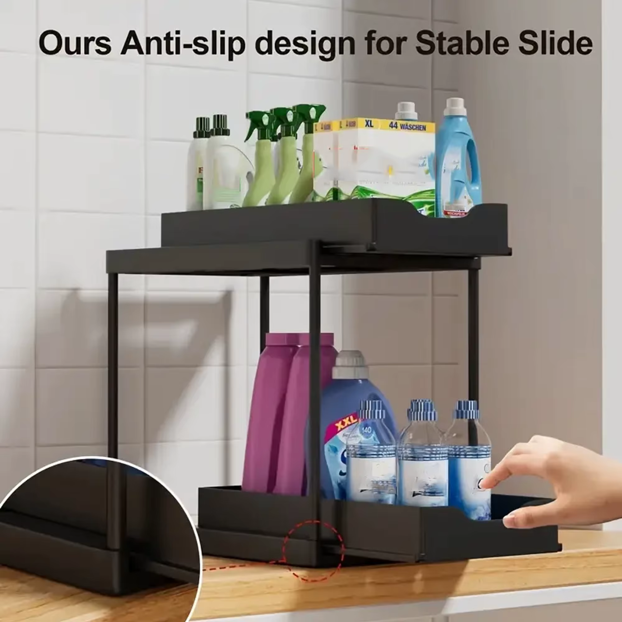 Étagère de rangement de cuisine à double couche