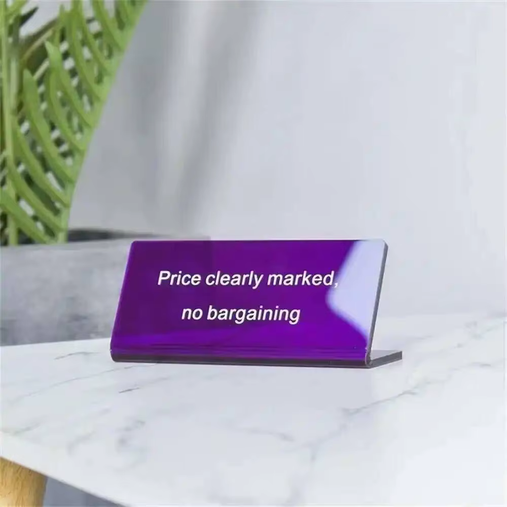 1 plaque signalétique personnalisée en plexiglas pour réseaux sociaux (