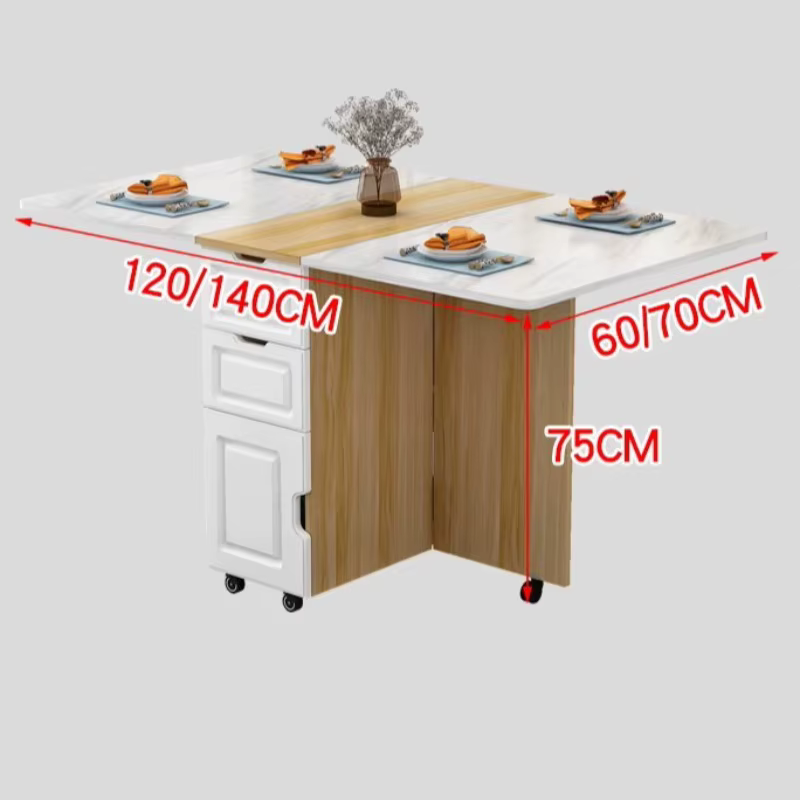 Tables à manger portables de rangement, tables de cuisine compactes, tables d'appoint, îlots de cuisine, meubles de salle à manger