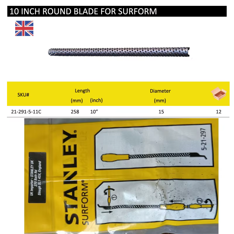 Stanley one surform lames de remplacement plat fin demi-rond lame convexe