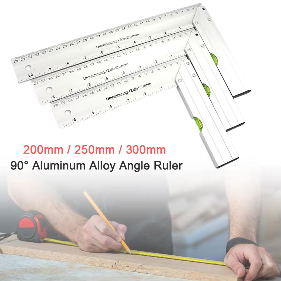 Règle carrée en aluminium pour charpentier