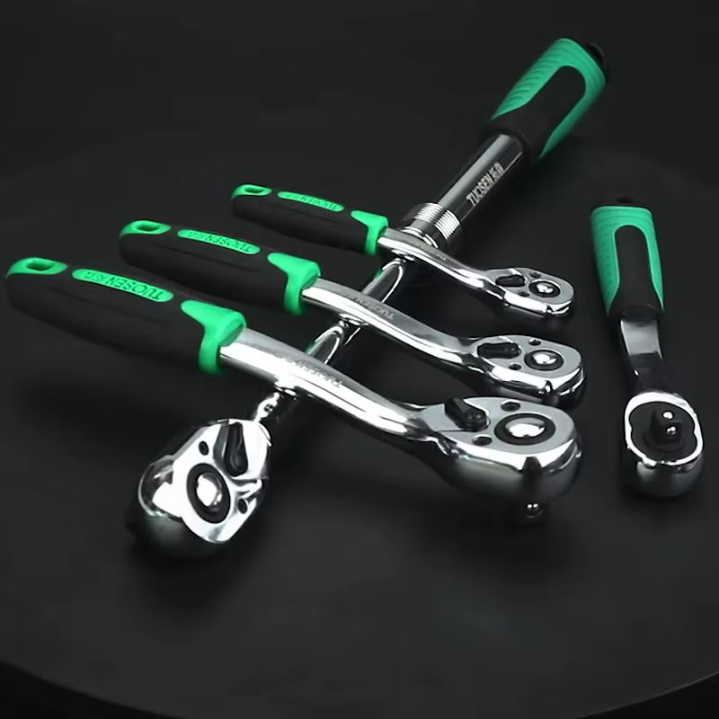 Clé à cliquet à tête flexible à 72 dents