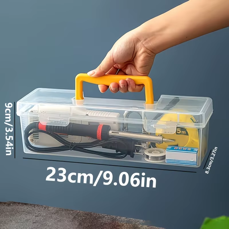 Boîte de rangement portable avec couvercle