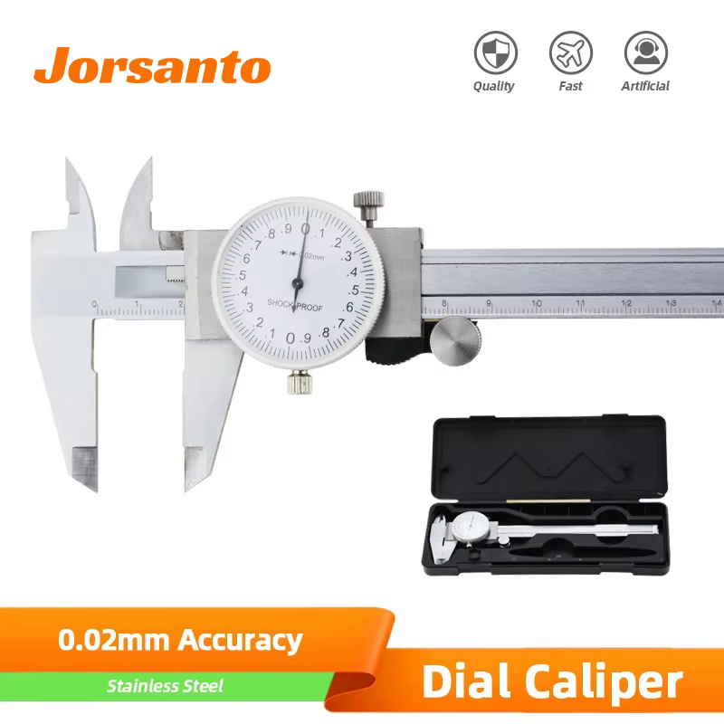 Pied à coulisse en métal Vernier avec indicateur à cadran micromètre jauge en acier inoxydable/carbone outils de mesure