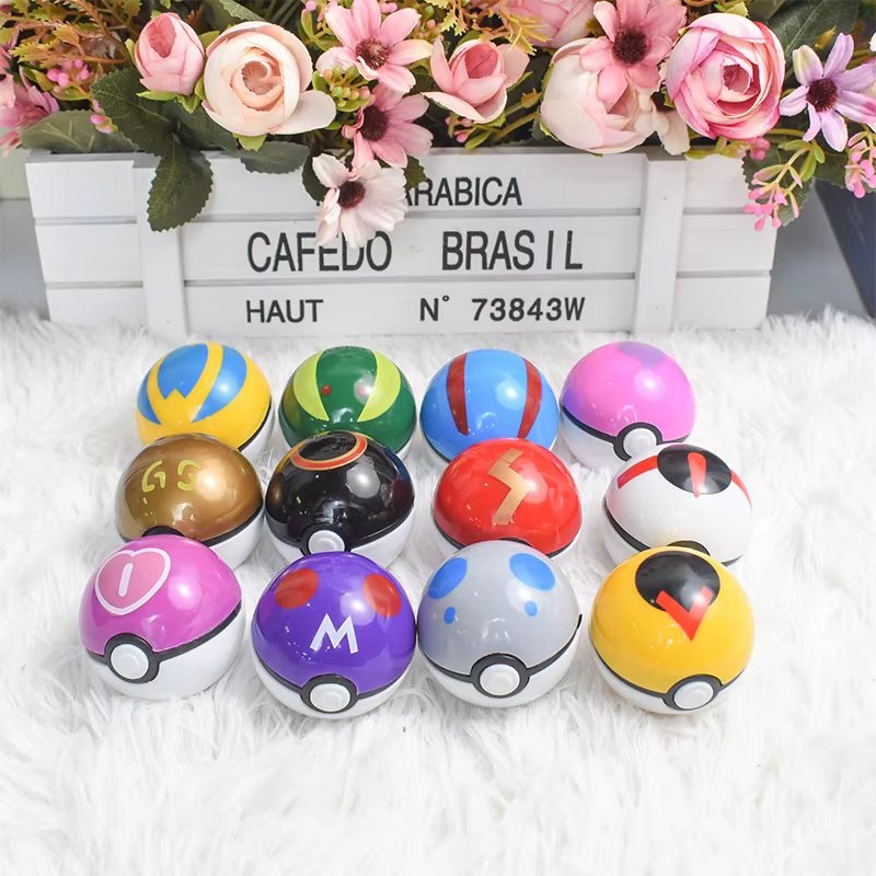 Figurines d'action Pokemon Pikachu Pokeball, 12 pièces/ensemble, modèle de jeu Poke Ball, figurines d'anime, jouets cadeaux d'anniversaire