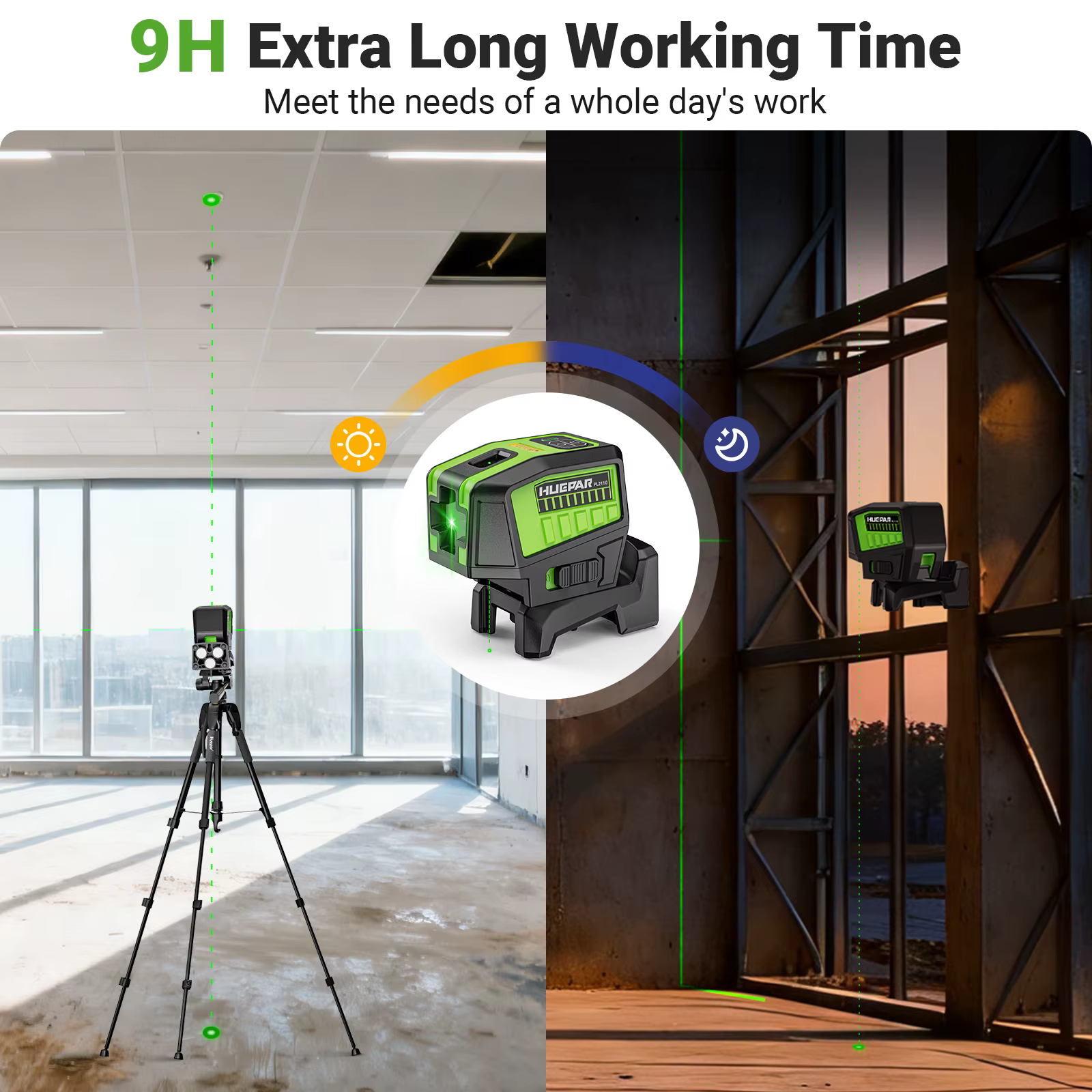 Niveau laser auto-nivelant Huepar PL211G à faisceau vert