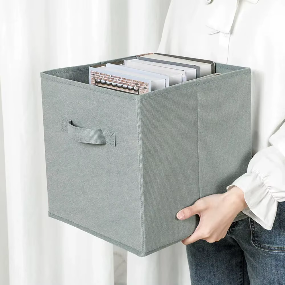 Boîte de rangement Cube Non tissée pliable, 1 pièce, fournitures pour la maison, garde-robe, gain de place pour jouets, vêtements, organisateur de rangement de bureau
