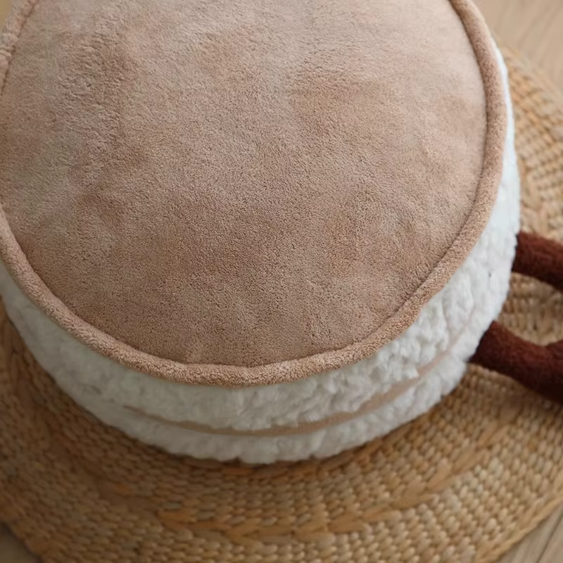 Pouf en forme de pain mignon, coussin de sol Tatami pour salon, repose-pieds amovible et lavable, banc à chaussures décoratif pour maison d'hôtes