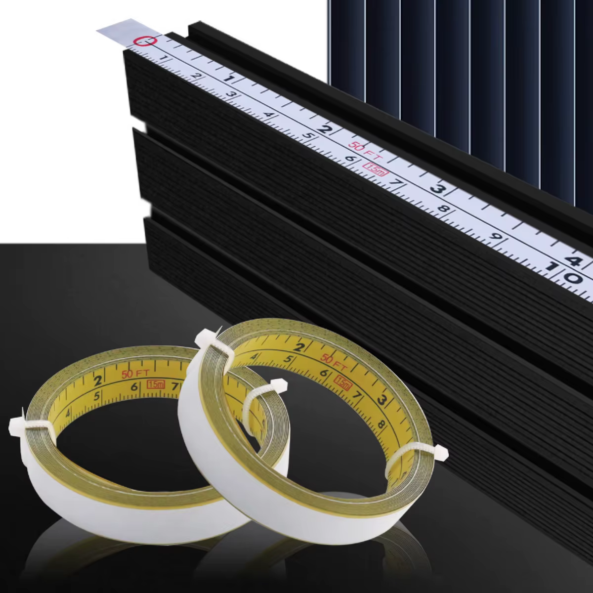 Inch & MeaccelerSelf Adhesive Tape 1-3M Measure Steel Mitre Scale