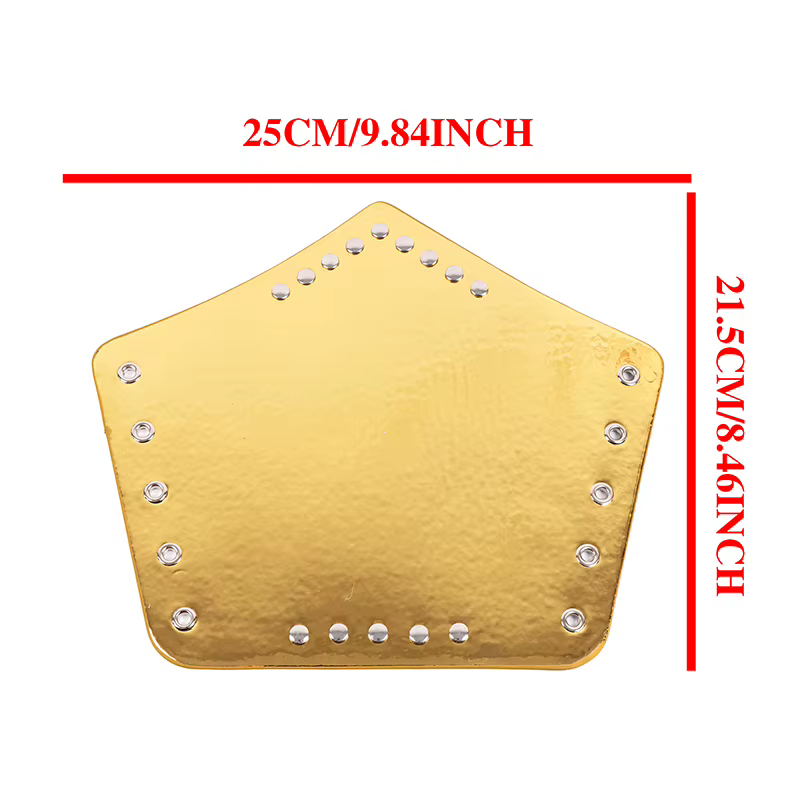Protège-bras médiévaux en argent et or avec rivets