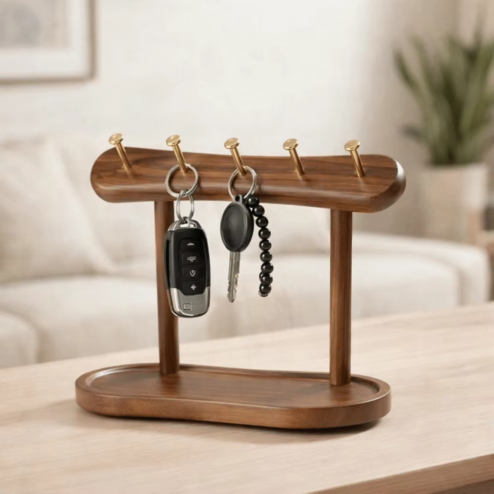 Support de rangement pour clés en bois