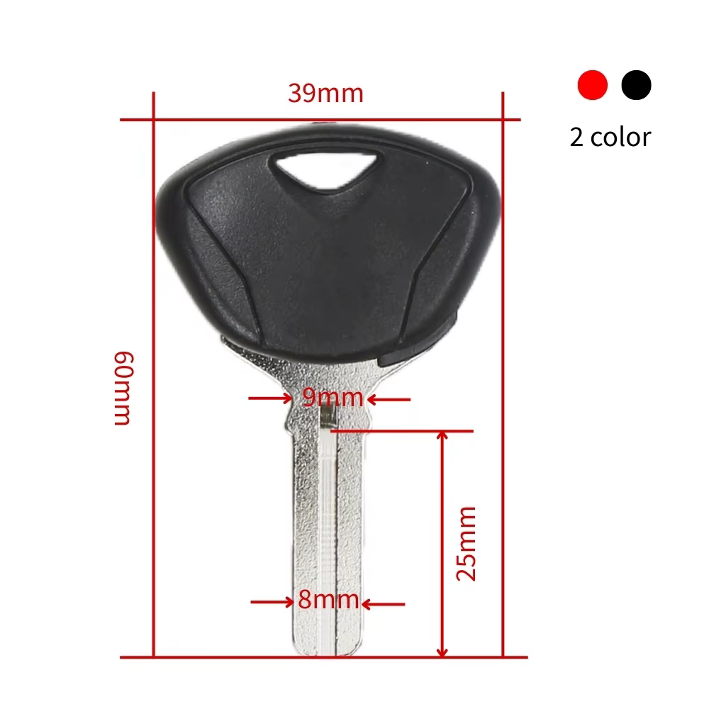 Clé de moto noire et rouge