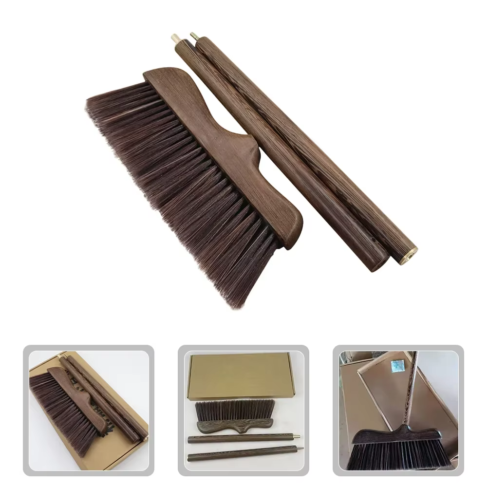 Balai d'extérieur, balai coudé, manche en bois, balai de balayage de sol doux, balai de cuisine, brosse de nettoyage, balais pliables pour Garage