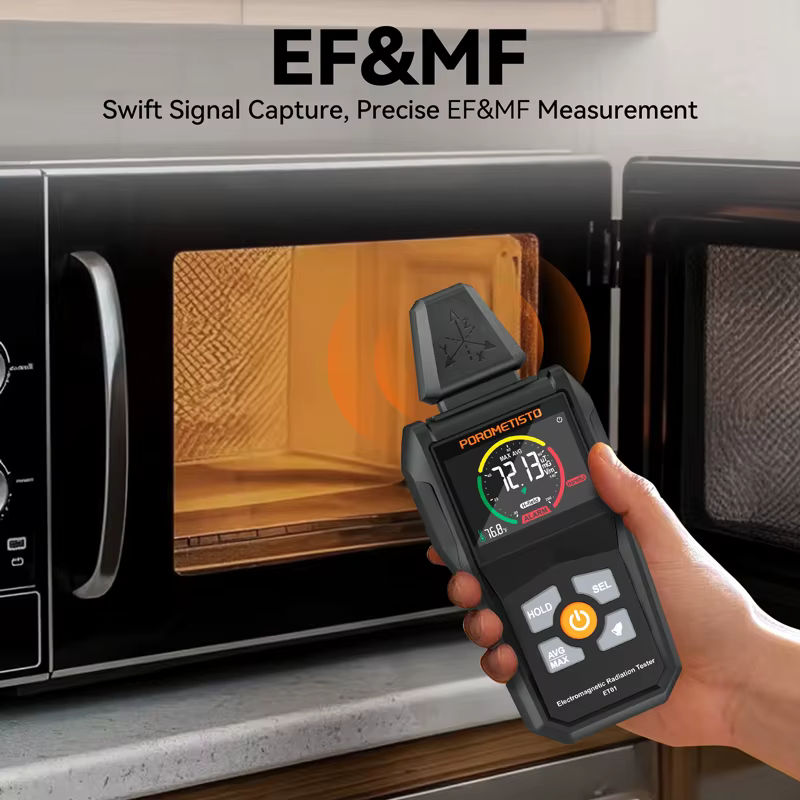 Détecteur de rayonnement électromagnétique compteur EMF de champ électrique/magnétique