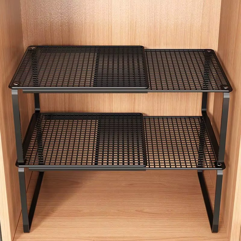 Étagère de rangement télescopique multicouche empilable