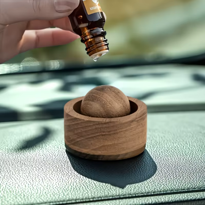 Diffuseur d'huiles essentielles pour voiture et maison – Mini diffuseur de parfum naturel mignon en bois adapté à la chambre à coucher, au salon et à la salle de bain