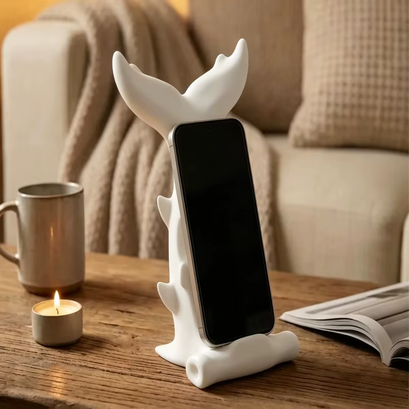 Support de téléphone unique en forme de requin martille