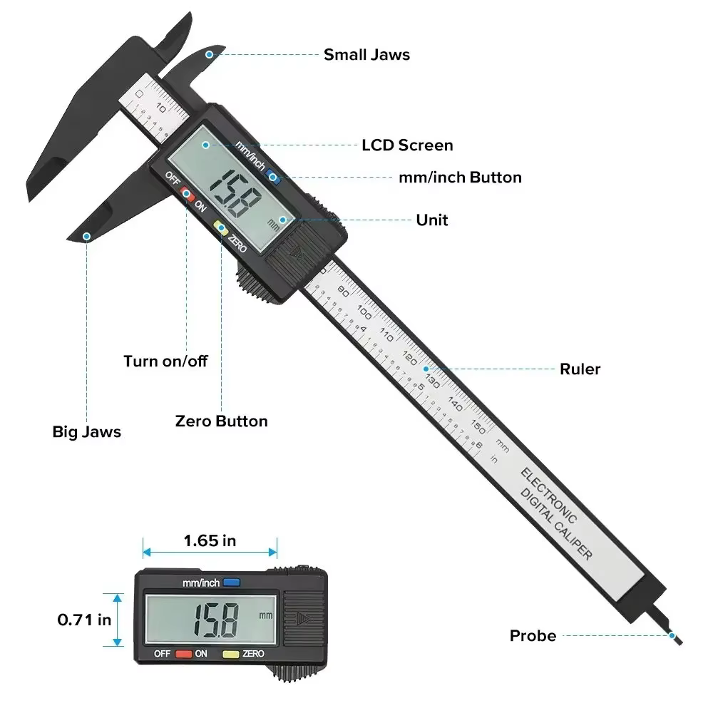 Vernier outil à pied à coulisse numérique calibrateur