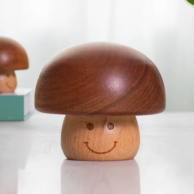 Mini boîte à musique en bois mignonne pour chambre plus lente