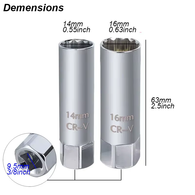 Clé à douille pour bougies d'allumage