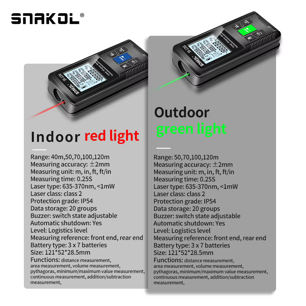 Snakol-Télémètre laser vert et rouge