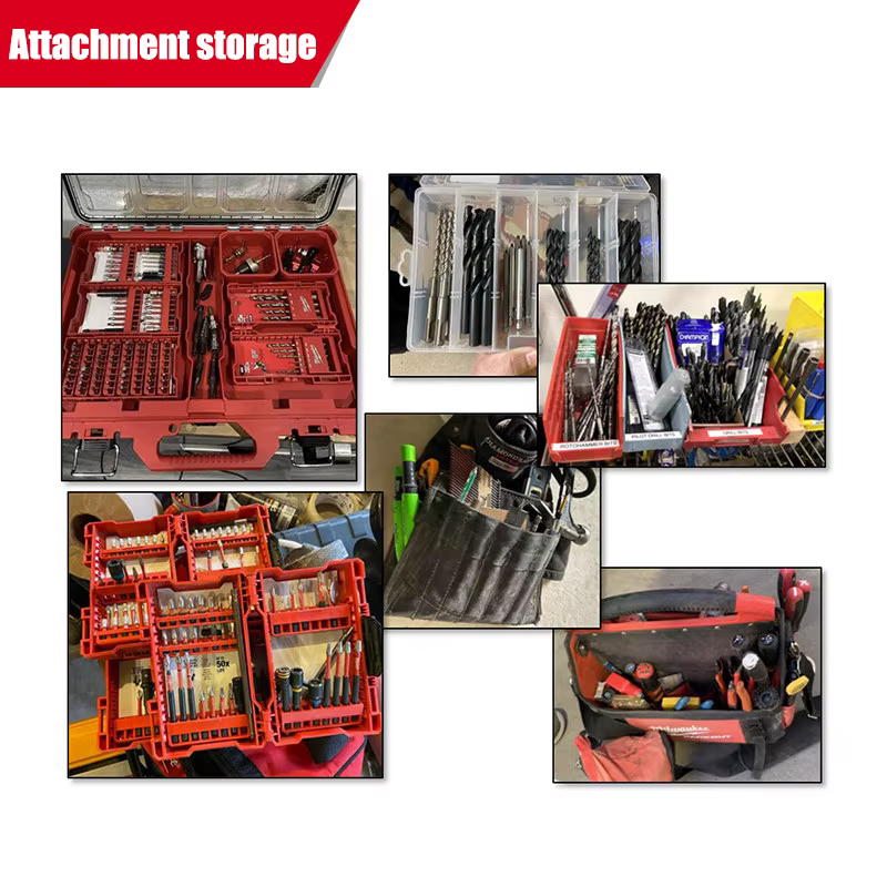 Boîte de rangement Milwaukee personnalisable pour embouts