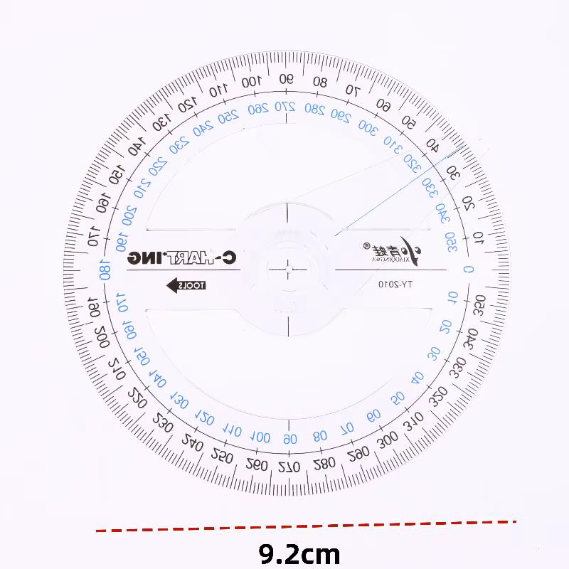 Rapporteur de géométrie pour la salle de classe, lot de 1, 3 ou 5, outil de mesure circulaire pour le dessin technique et la conception.