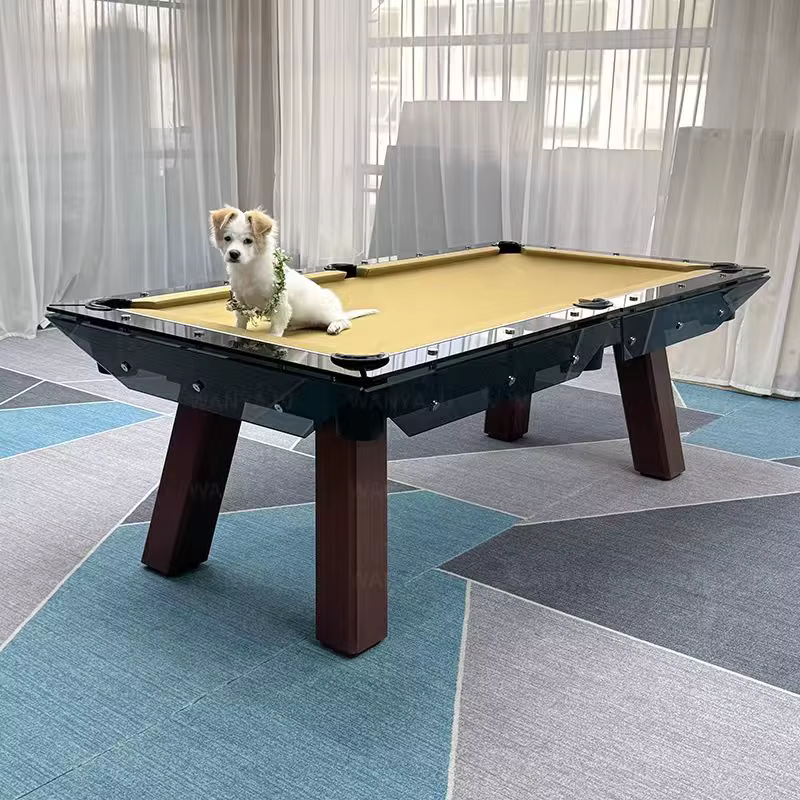 Table de billard de luxe en verre de haute qualité avec plateau de salle à manger