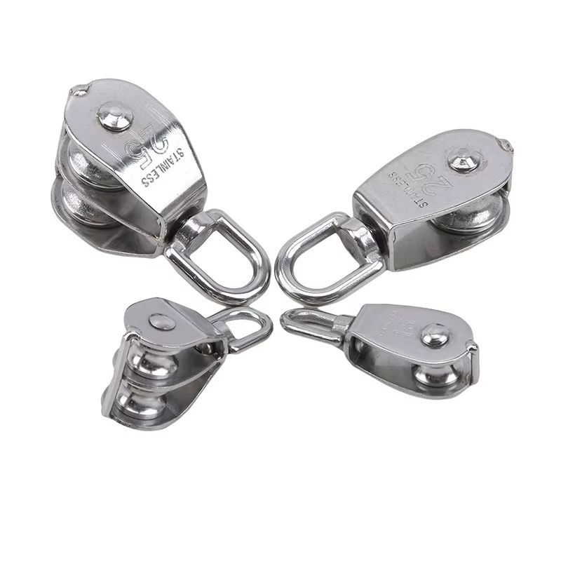 Jeu de poulies à corde de levage pivotante simple/Double roue M15/M25