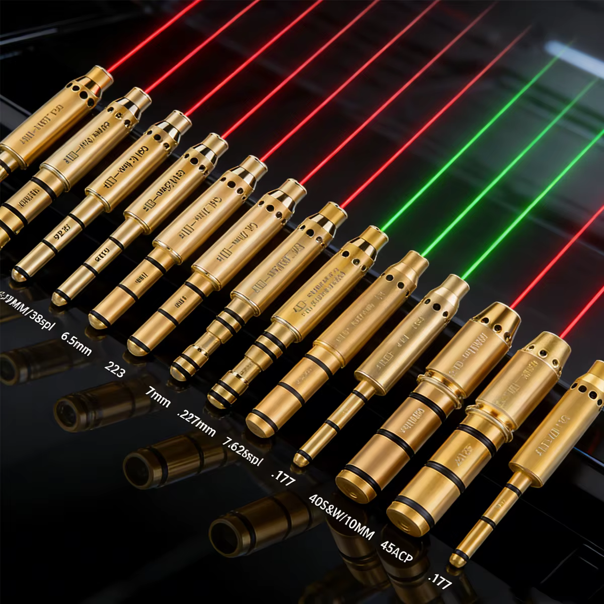 Laser rouge pour alignement de canon .177 .22LR 7.62 9mm 6.5mm 7mm .38spl .223 Cal