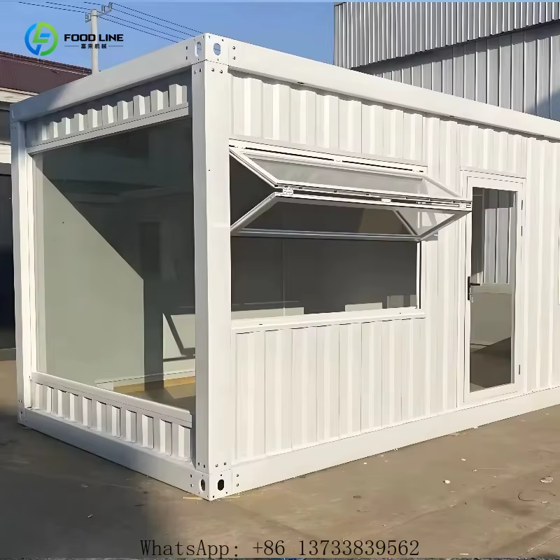 Cuisine extérieure personnalisée, couleur et dimensions sur mesure, magasin mobile préfabriqué, conteneur de transport extérieur portable
