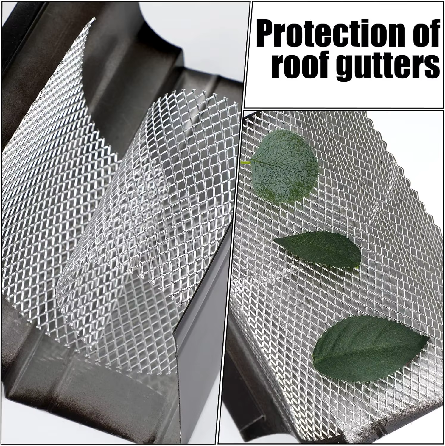 1 pièces garde aluminium gouttière