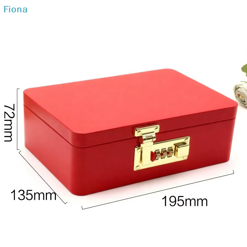 ☪ Boîte de rangement en métal avec serrure à combinaison