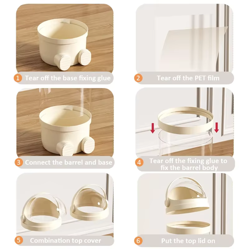 Boîte de rangement de poupées, Organization de jouets, Tube de rangement de jouets en peluche, baril de rangement en plastique Transparent, organisateur de jouets pour enfants