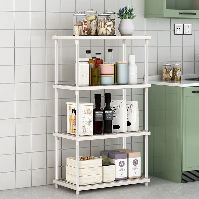 Étagère de rangement multifonctionnelle à quatre niveaux pour salle de bain