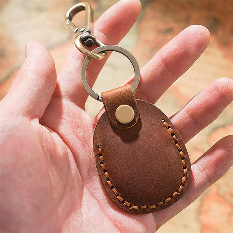 Porte-clés en cuir pour étui de protection - Accessoires de localisation anti-perte