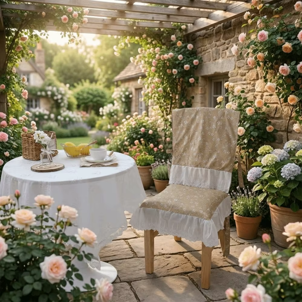 Housse de dossier de chaise de salle à manger vintage