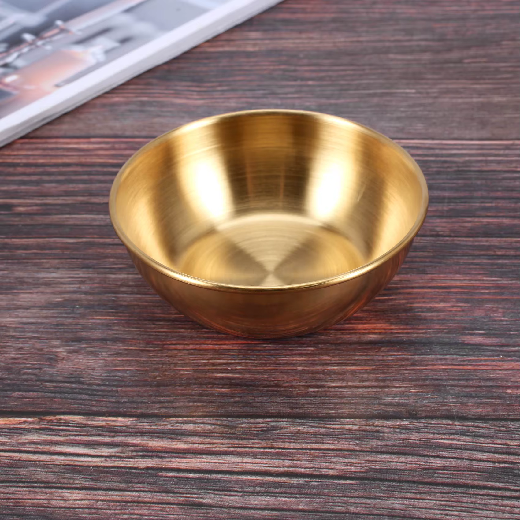 Petit plat rond en acier inoxydable