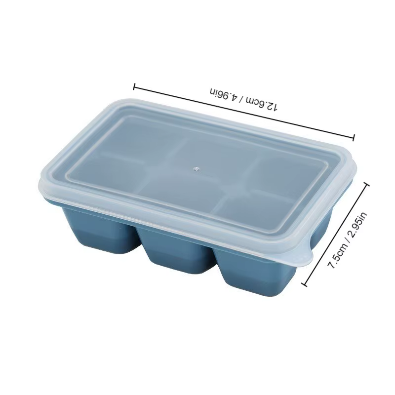 Boîte à glaçons en silicone avec couvercle