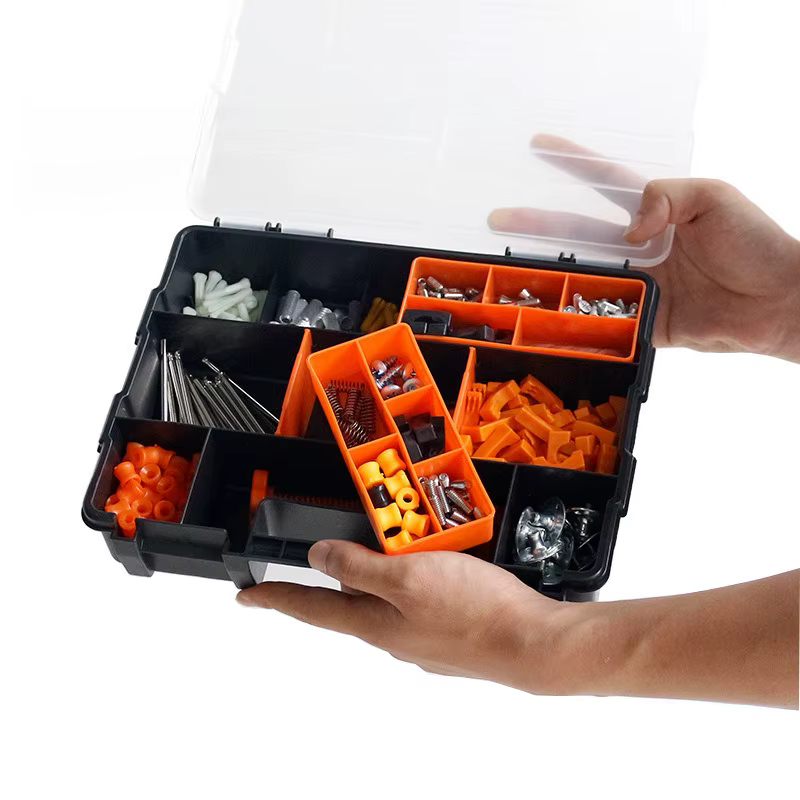 Boîte à outils en plastique multi-grille