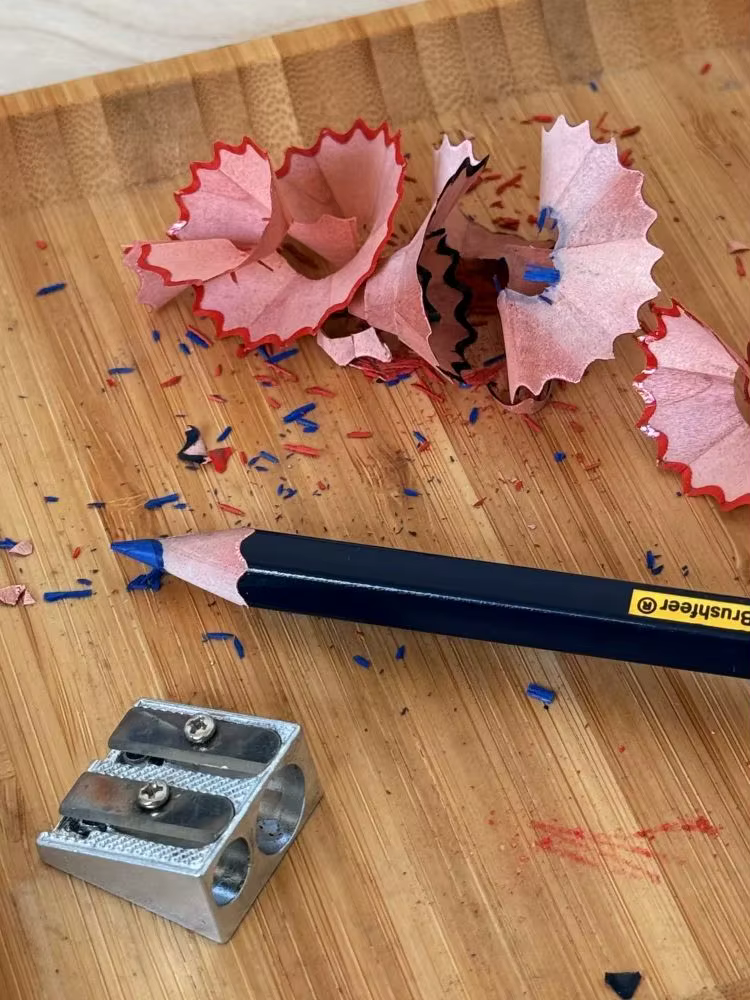 Crayons de charpentier ergonomiques rouges et bleus – Outils de marquage de construction en bois durables pour les