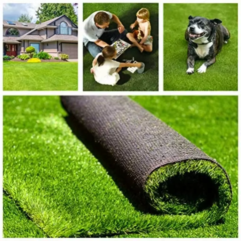 Grand tapis d'herbe artificielle de luxe, durable, mince, synthétique, pour jardins, balcons, patios, hôtels, restaurants, gazon artificiel