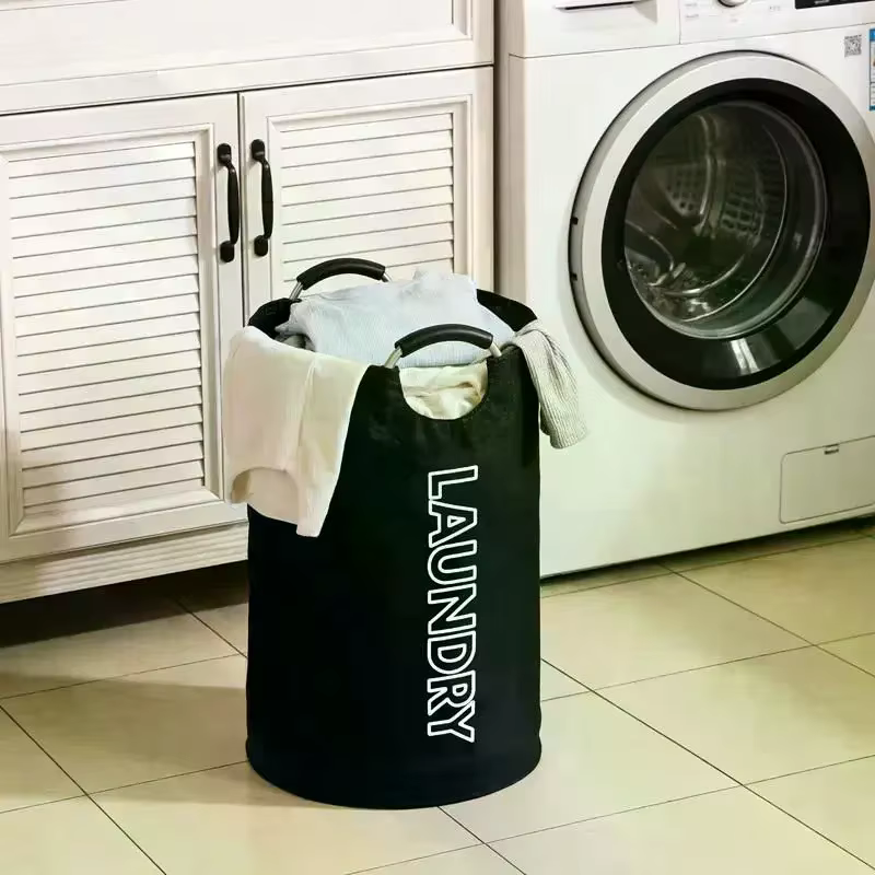 Panier de rangement pliable robuste avec poignée en aluminium