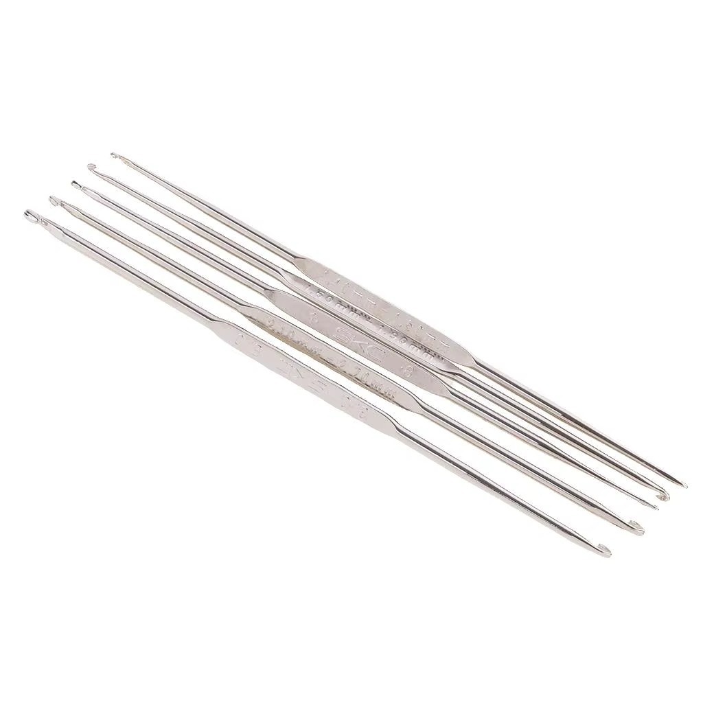 5 pièces taille 1.0 3.0mm Double tête tricot Crochet crochets ensemble Point