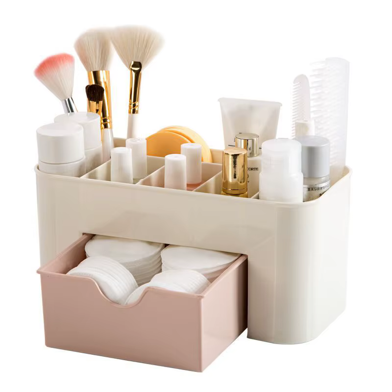 Boîte de rangement en plastique acrylique pour maquillage