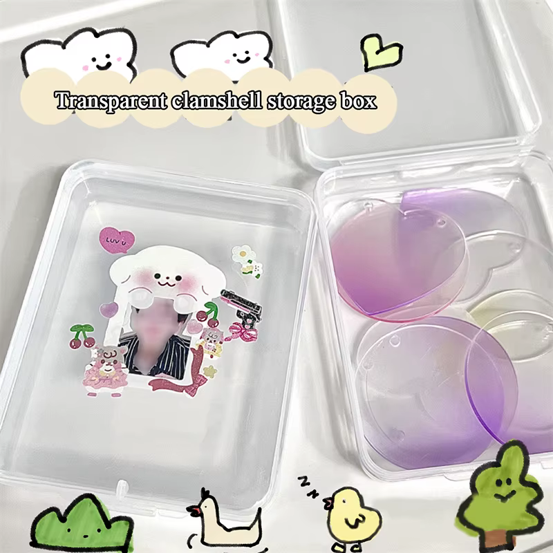 Boîte de rangement en plastique transparent avec couvercle