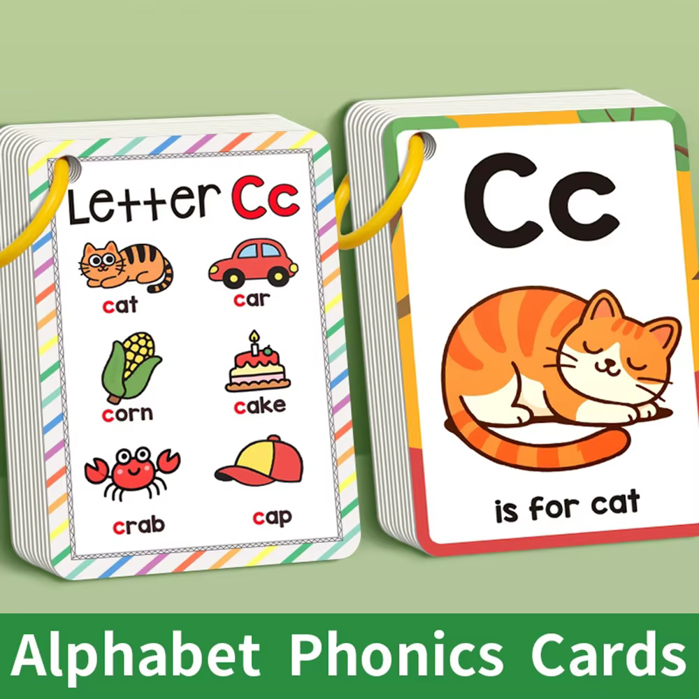 1 livre de cartes d'apprentissage A-Z pour enfants