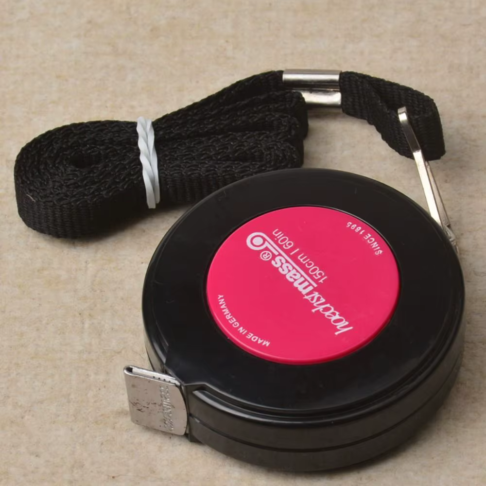 Ruban à mesurer rétractable en centimètres de pouce, 1.5m, Double échelle, porte-clés, ruban à mesurer, artisanat sur mesure, règle en plastique et tissu doux