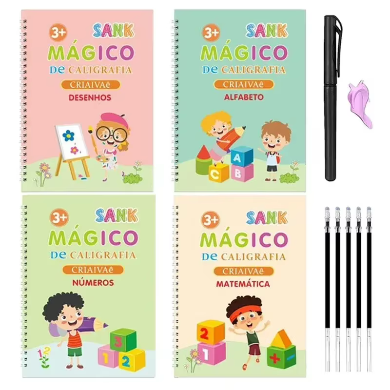 Cahier de calligraphie Montessori réutilisable pour enfants